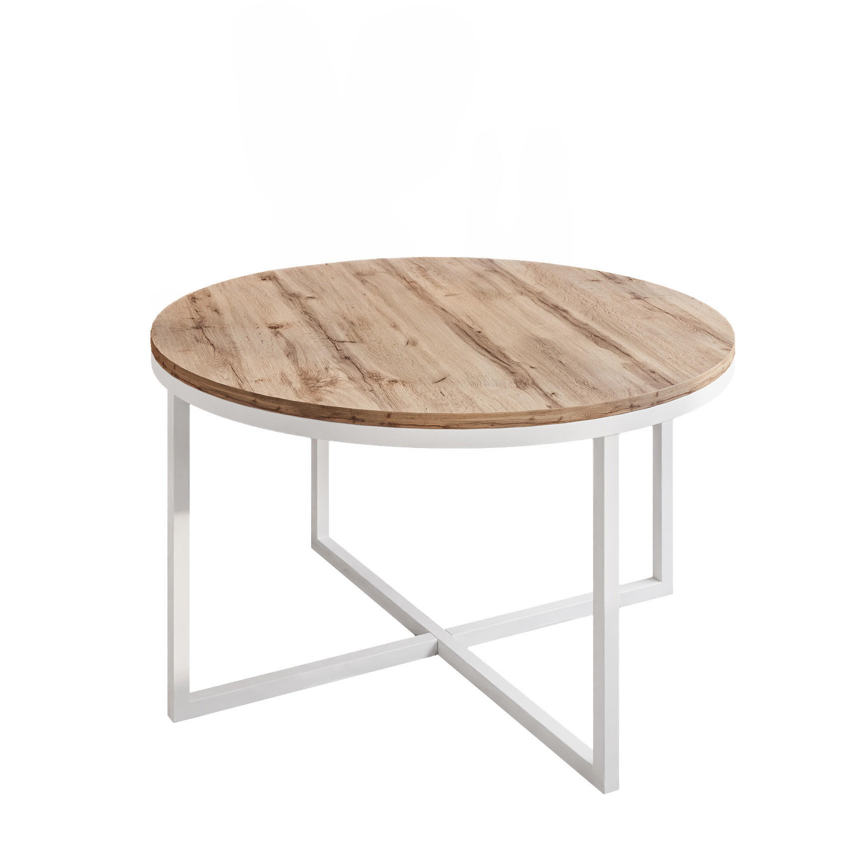Lookway Couchtisch Weiß, Eiche Wotan 70x45.6x70 cm