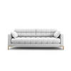 SOFA Mamaia aus strukturiertem Stoff hellgrau 3 Sitzplätze - Hellgrau, Textil (92/75/177cm) - Micadoni