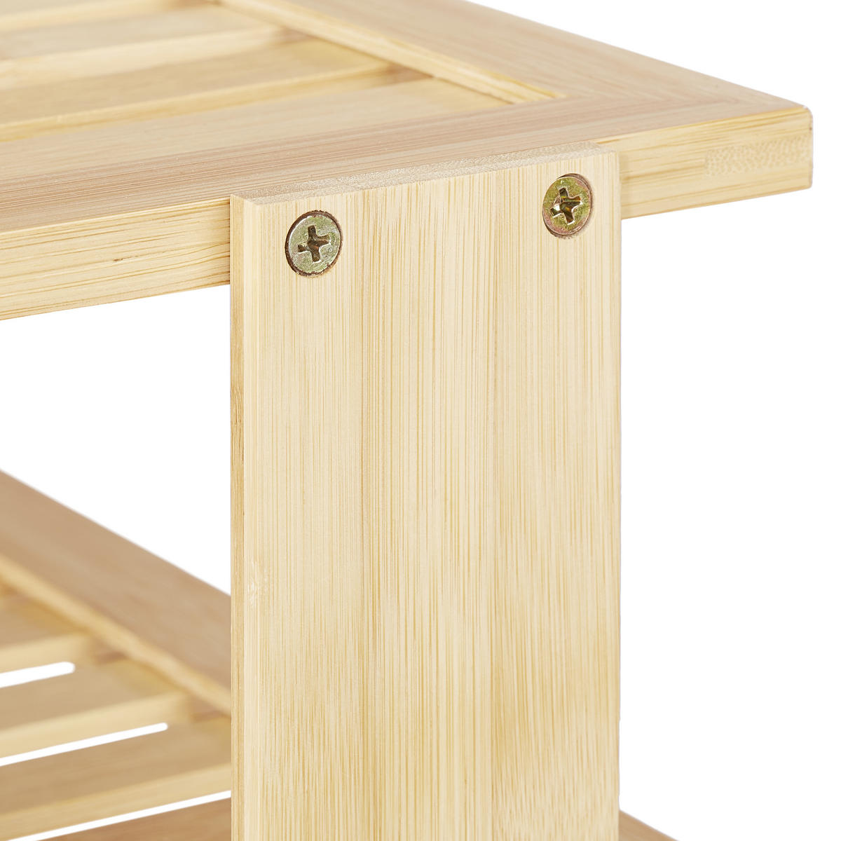 ECKREGAL - Hellbraun, Holz (27/24/25.5cm) - Relaxdays