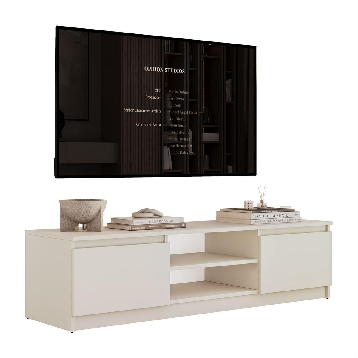 LOWBOARD HANA 140 cm Kaschmir - Kaschmir, Holzwerkstoff (140/36/40cm) - Lookway