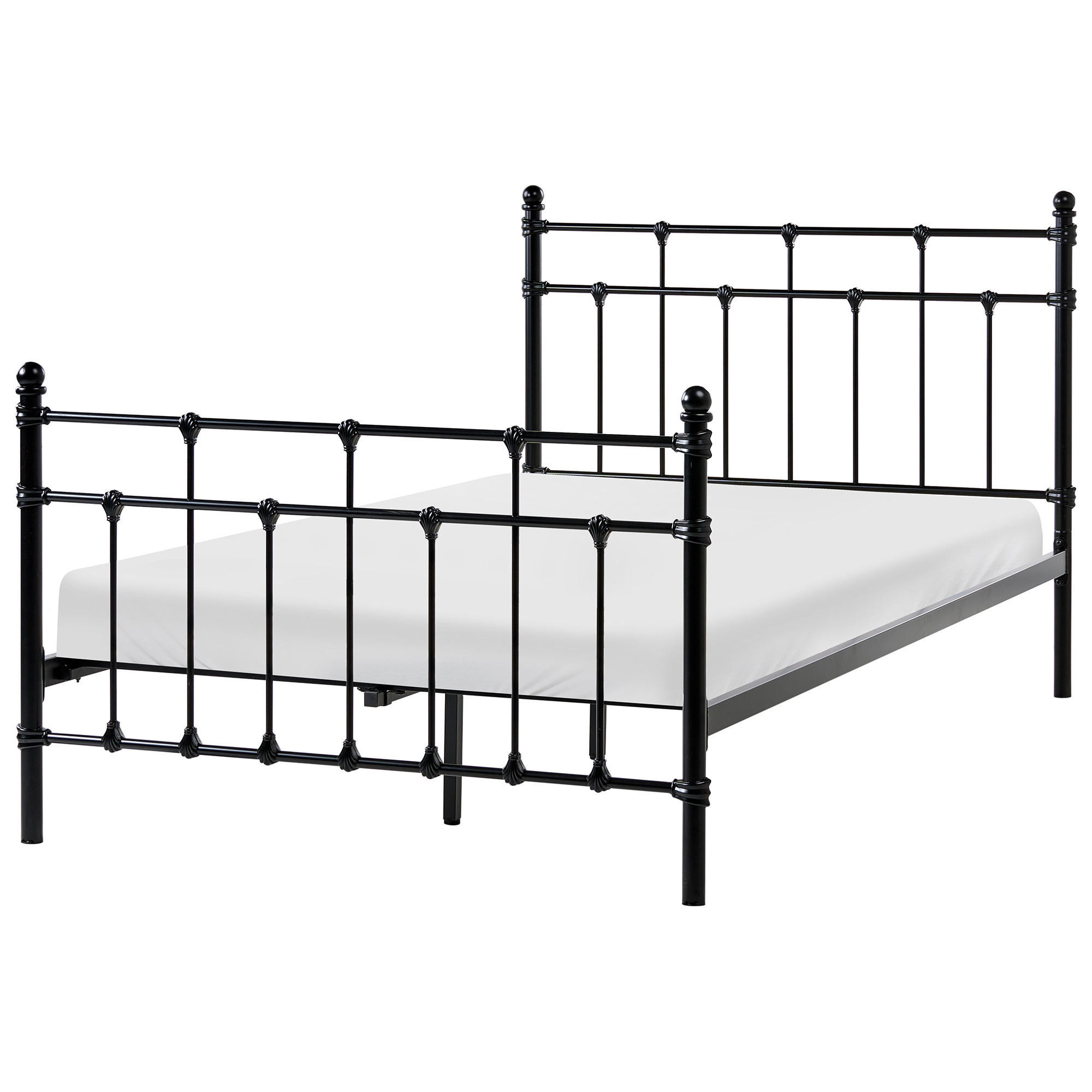 BETT mit Lattenrost 120/200 cm Schwarz Lynx - Schwarz, Metall (120/200cm) - Beliani