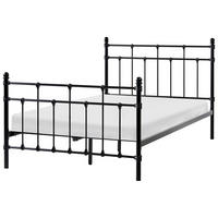 BETT mit Lattenrost 120/200 cm Schwarz Lynx - Schwarz, Metall (120/200cm) - Beliani