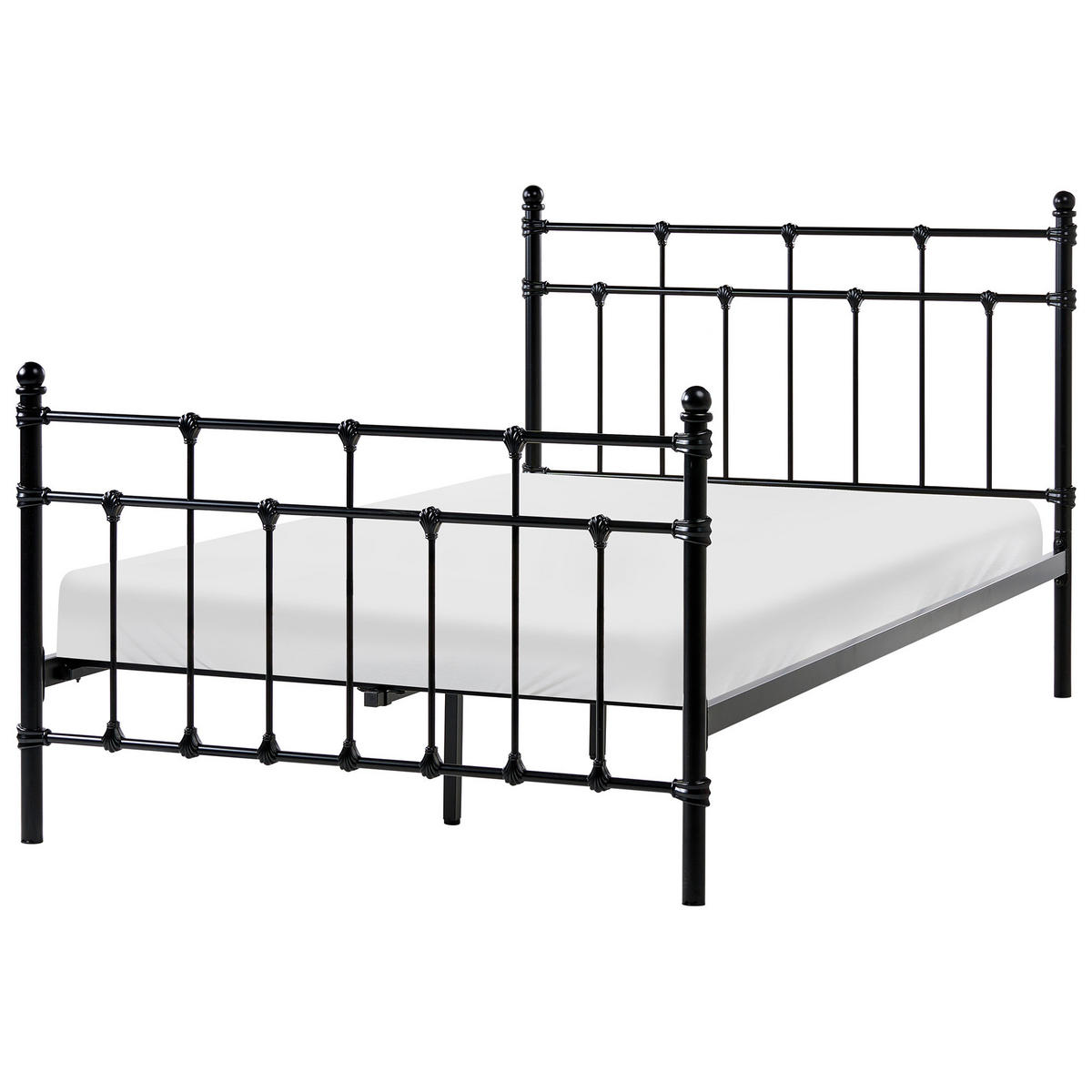 BETT mit Lattenrost 120/200 cm Schwarz Lynx - Schwarz, Metall (120/200cm) - Beliani