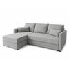 ECKSOFA L Form Dolceo Hellgrau 226/140/78 cm – Schlaffunktion Universell Rechts Links - Hellgrau/Schwarz, Kunststoff/Textil (226/140cm) - AX Living