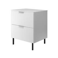 WASCHBECKUNTERSCHRANK, Schwarz, 60 x 77 x 46 cm, schwarzer Griff, schwarze Beine + Arbeitsplatte - Silberfarben/Weiß, Holzwerkstoff (60/77/46cm) - 3XE LIVING