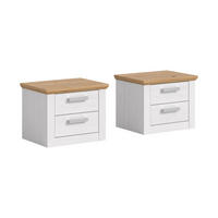 NACHTKOMMODEN - Set Siena 2 tlg. (B/H/T: ca. 56/43/39 cm) in Sibiu Lärche Nachbildung/Sibiu Lärche Nachbildung - Lärchefarben, Holzwerkstoff (56/43/39cm)