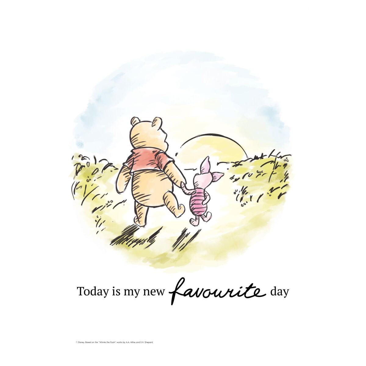 POSTER Disney - Winnie the Pooh - Friendship Sunset - Multicolor, Papier (30/40/0.1cm) - Poster&Frame