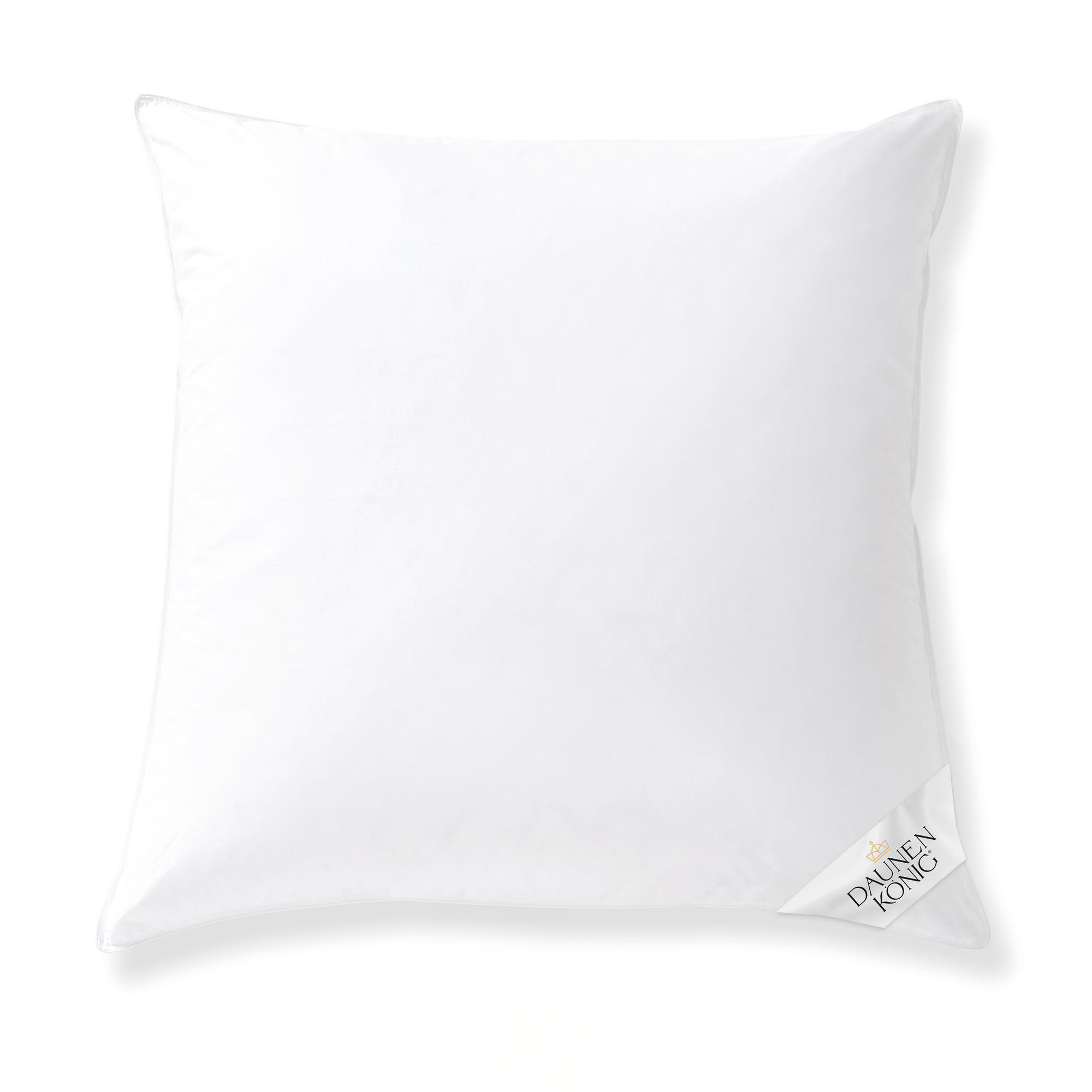 DAUNENKOPFKISSEN ROYAL Gänsedaunen fest - Weiß, Naturmaterialien/Textil (80/80cm) - Daunenkönig