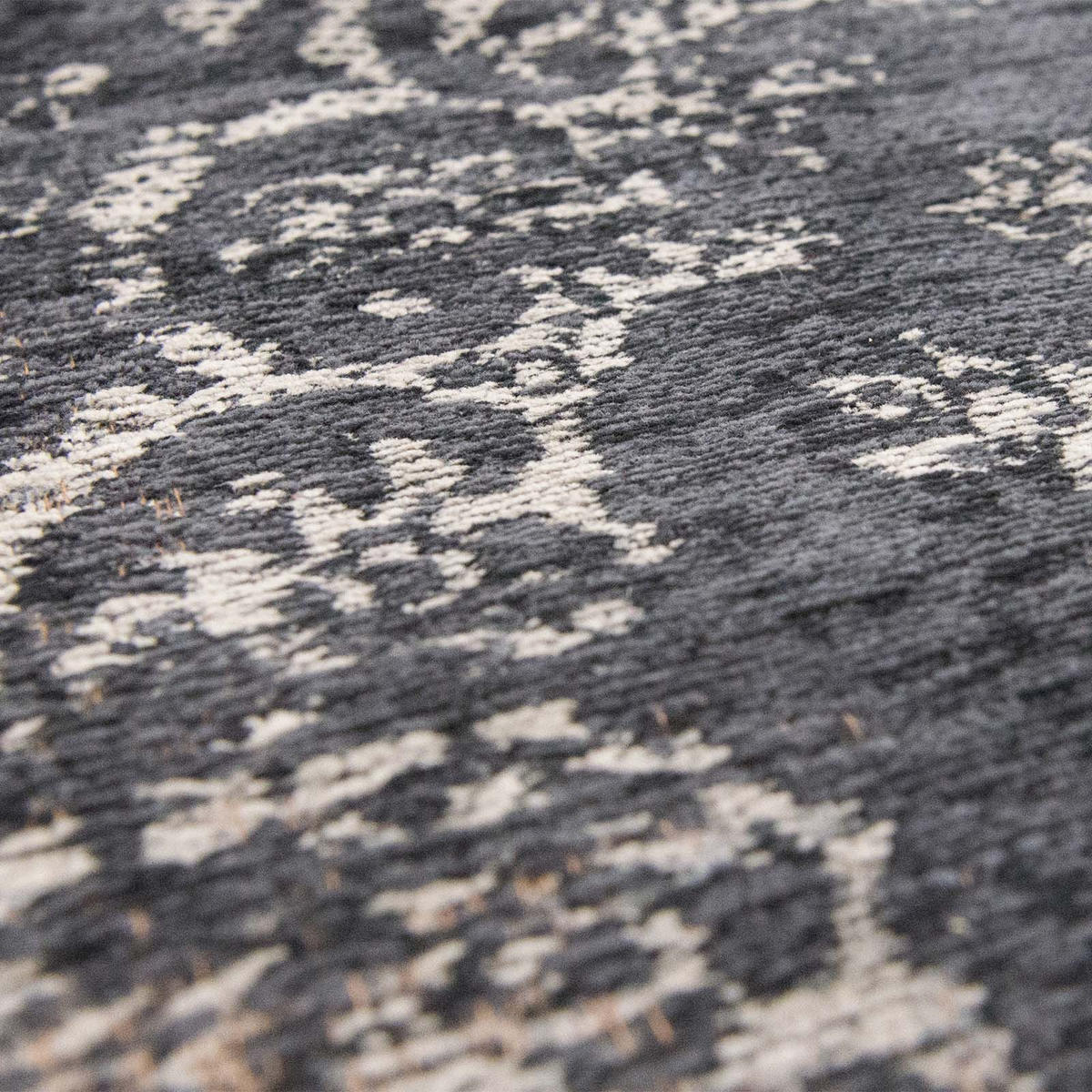 TEPPICH Flachgewebe BLACK STONE Schwarz 240 x 340 cm - Schwarz, Textil (240/340cm) - Novatrend