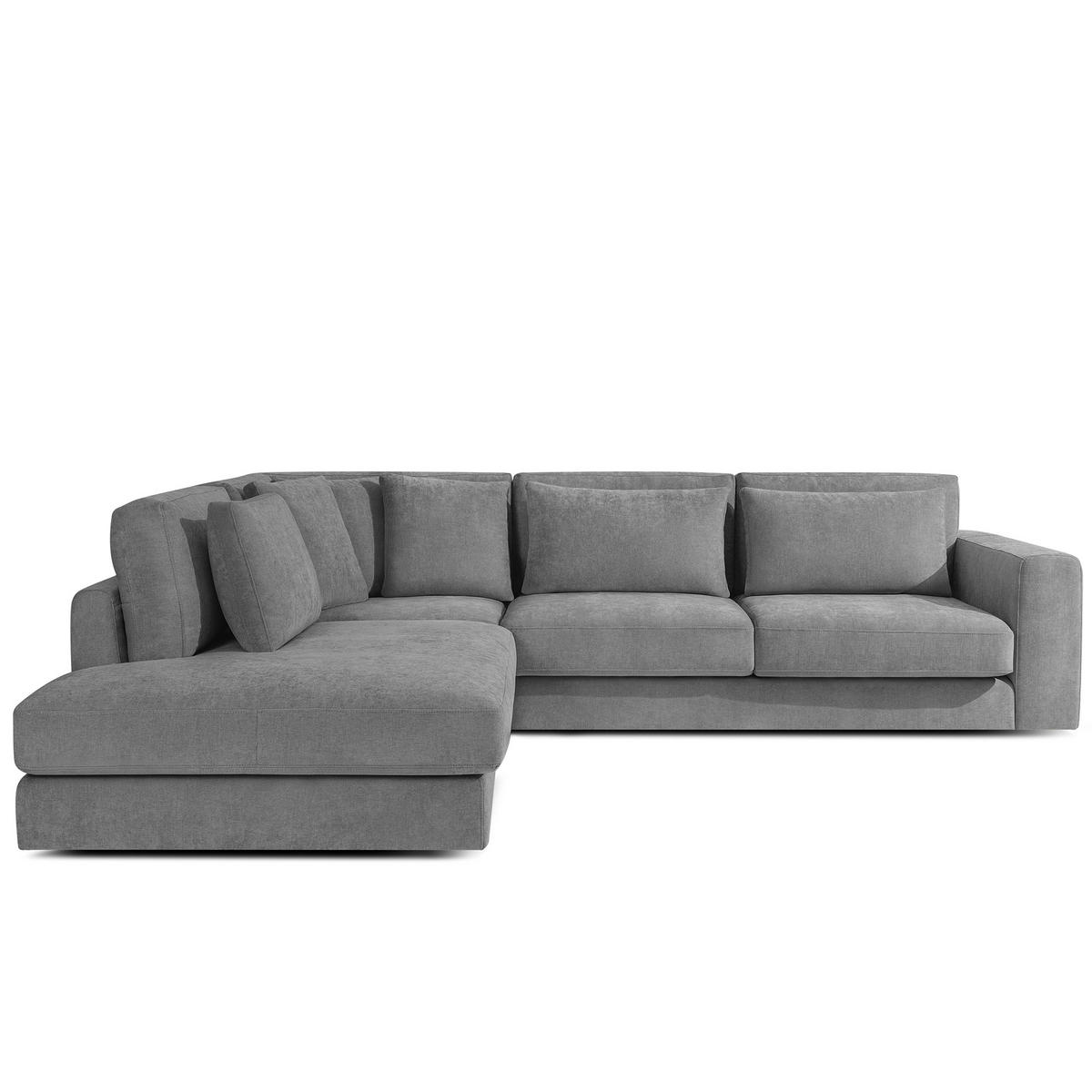 ECKSOFA links VERUS - Dunkelgrau, Holz/Holzwerkstoff (297/248cm) - KONSIMO®