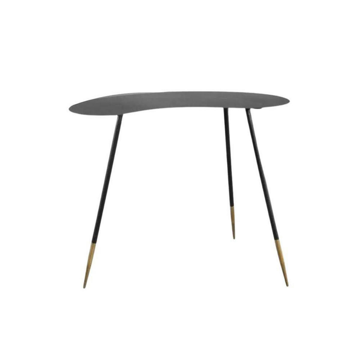 BEISTELLTISCH Lenzy 60x30x50 cm, Metall, Schwarz - Schwarz, Metall (60/30/50cm) - PTMD Collection