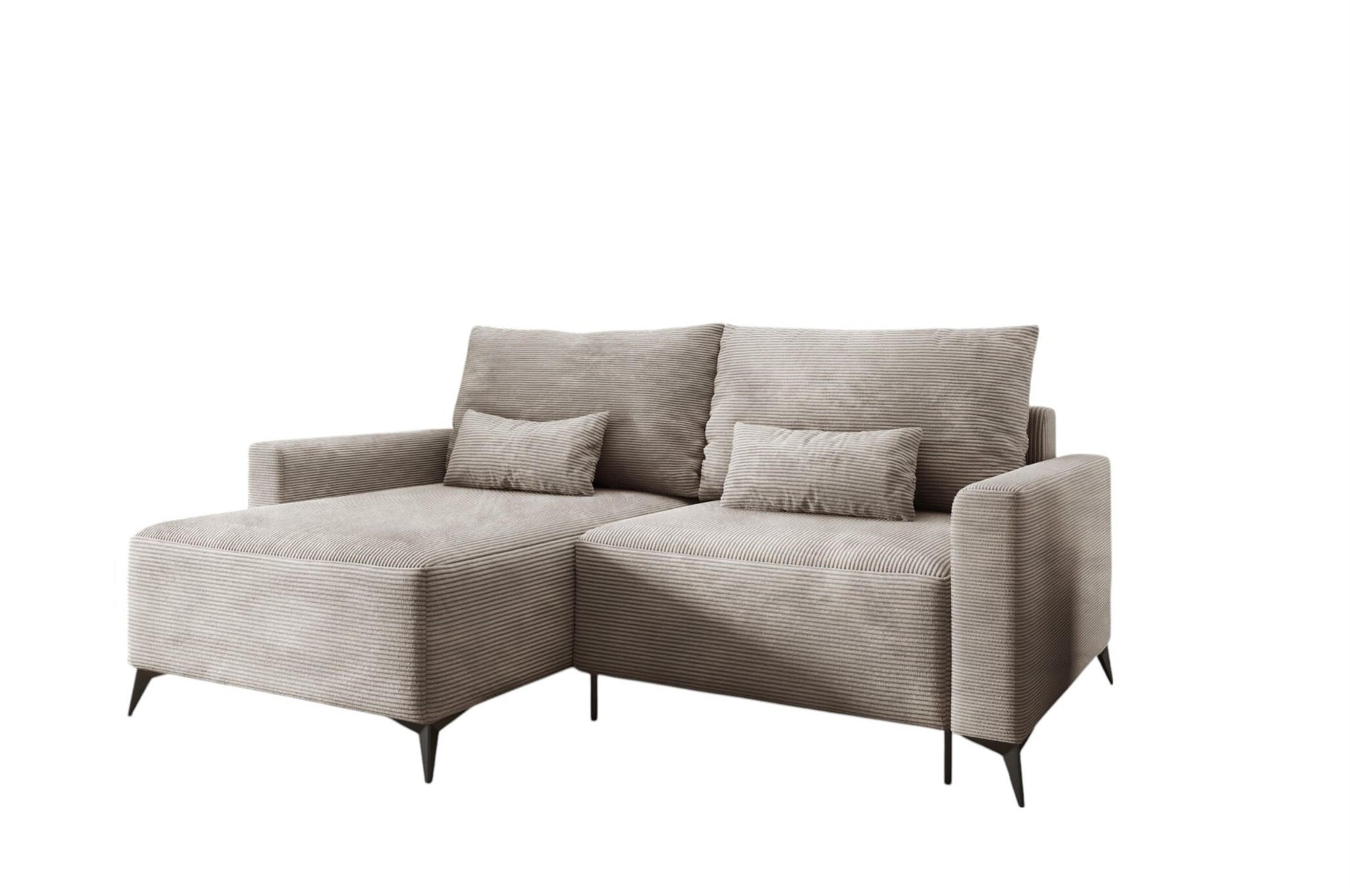ECKSOFA Silves Mit Schlaffunktion - Beige, Holzwerkstoff/Textil (239/148cm) - Fun Möbel