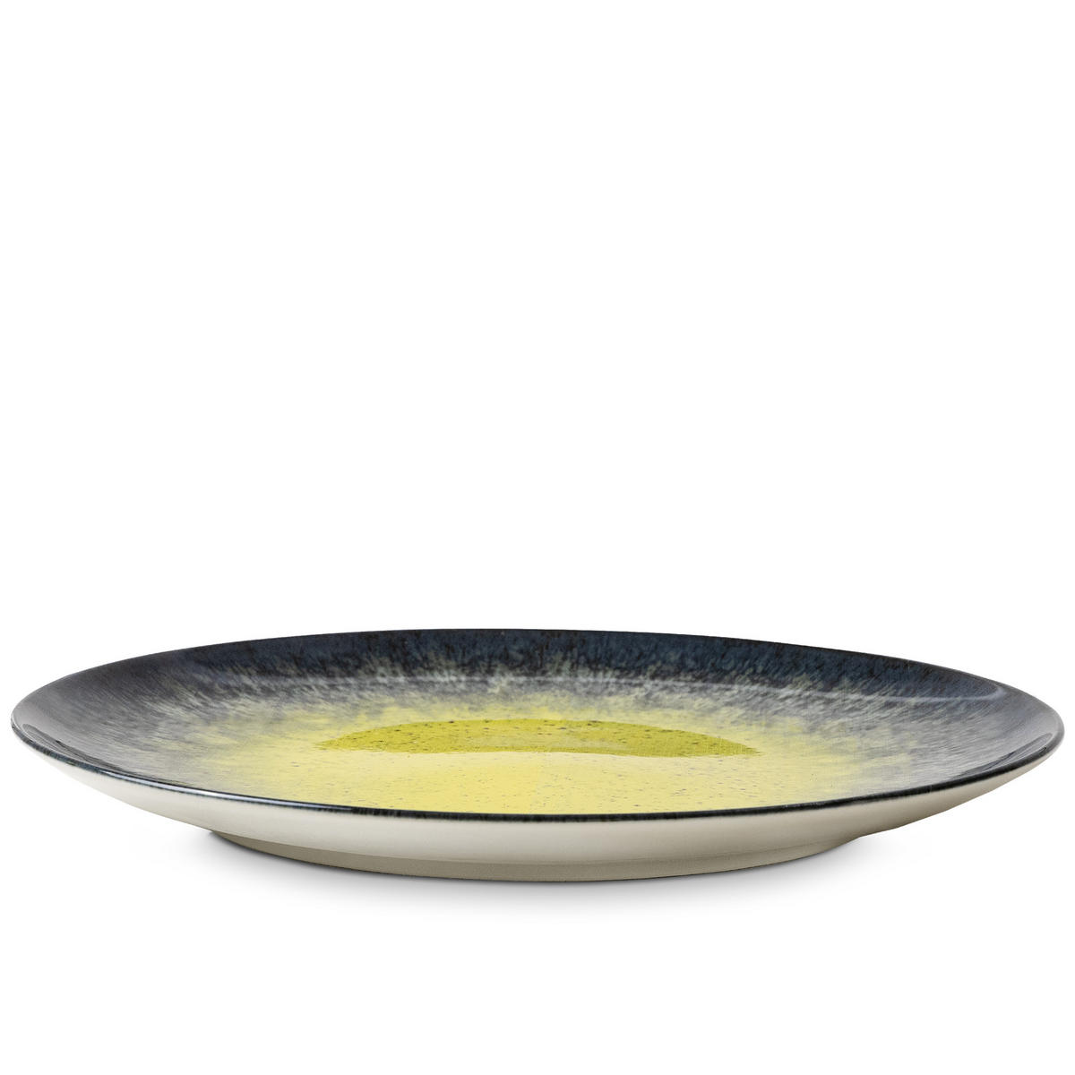 TELLER-SET LORENT 6-tlg Dessertteller Hartporzellan - Gelb/Dunkelblau, Keramik (20/1/20cm) - KONSIMO®
