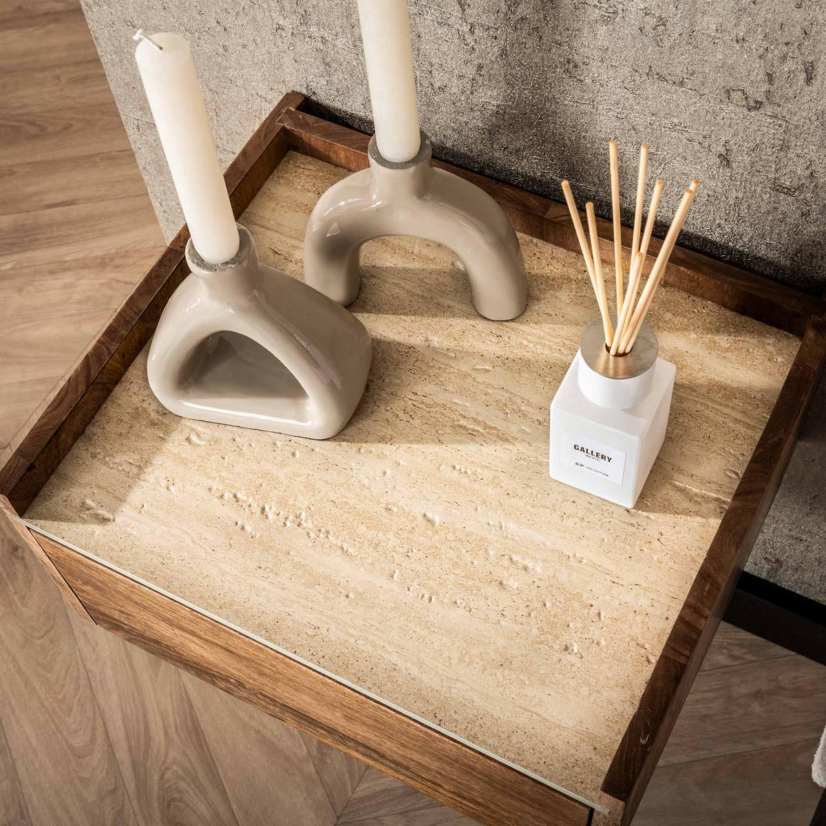 NACHTTISCH Nuovo Beige 35/40/19 cm - Beige, Holz (40/19/35cm) - Hoyz Collection