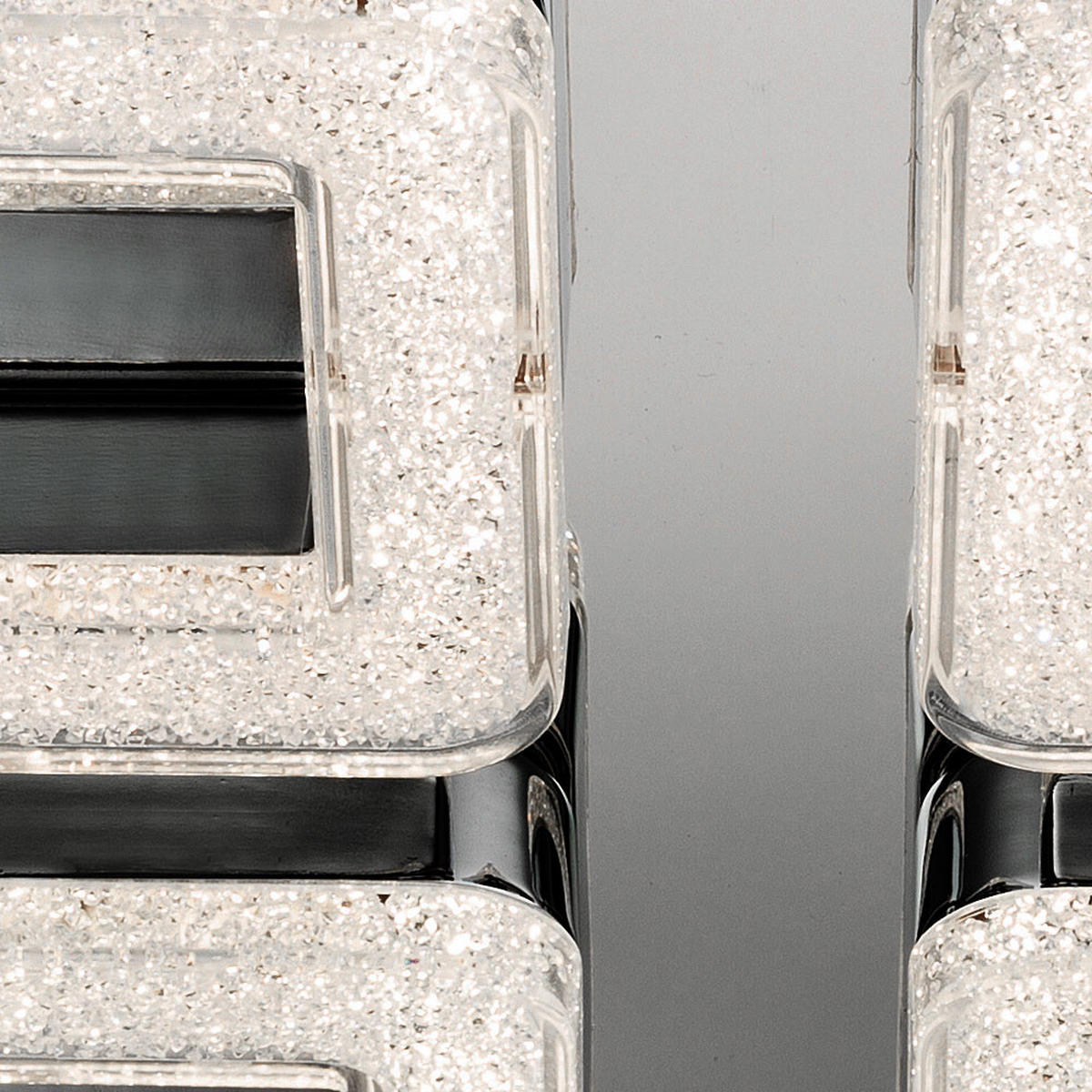 LED DECKENLEUCHTE RETA Silber Kristalloptik - Silberfarben, Metall (32/32/6.7cm) - Globo Lighting