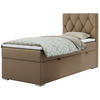 BOXBETT ALDA 90/200 Braun Kunstleder - H3 - Rechts Seite - Braun, Holz/Textil (90/200cm) - MKS