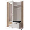 GARDEROBENSCHRANK ARMADIO 137/207/42 cm Modern Garderobe-Set Weiß - Eiche Artisan/Weiß, Holzwerkstoff (137/207/42cm) - MASSENO