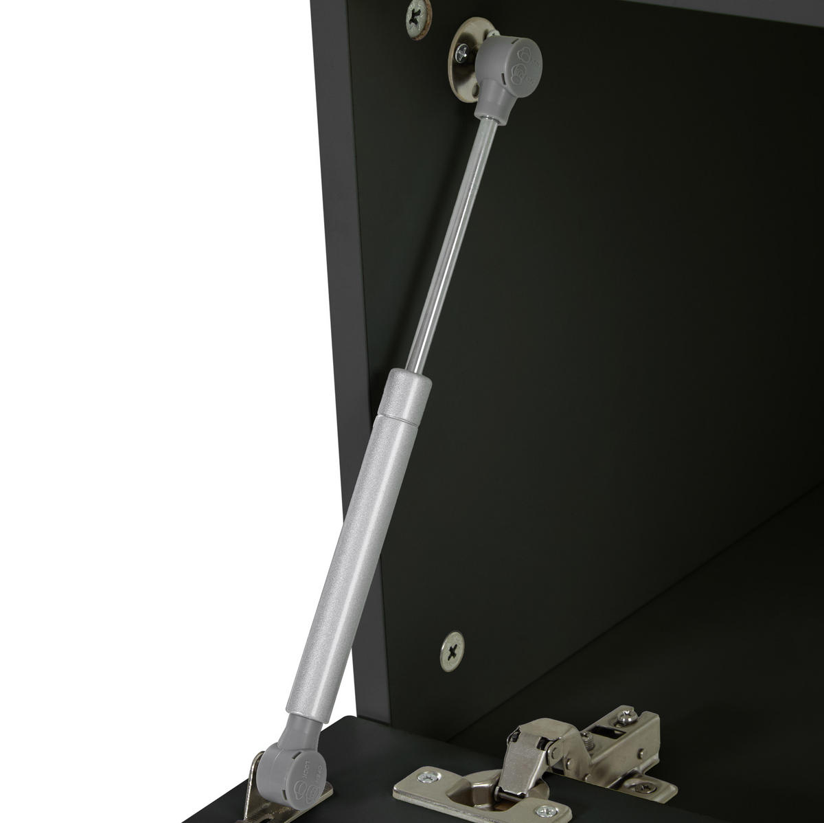 STANDGARDEROBE mit 6 Haken und Sitzbank in Schwarz, 120/40/191,5 cm - Schwarz, Holzwerkstoff (120/191/40cm) - BEAOK