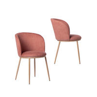 ESSZIMMERSTUHL Nolan Terrakotta / Orange 51 cm x 80 cm 2er-Set - Terracotta, Textil (51/80/57cm) - Klast Home