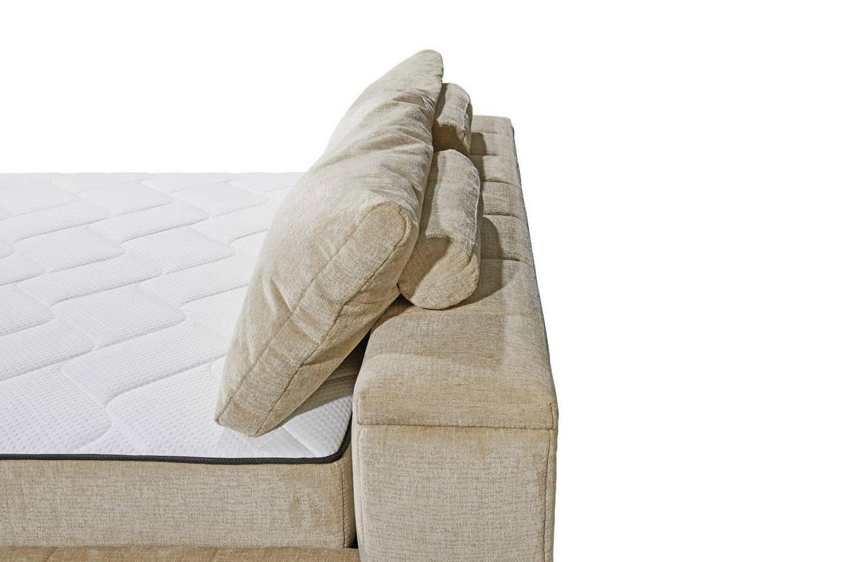 BOXBETT 180x200 inkl. Matratze und Bettkasten - Kaschmir/Beige, Holz/Holzwerkstoff (180/200cm) - ed exciting design