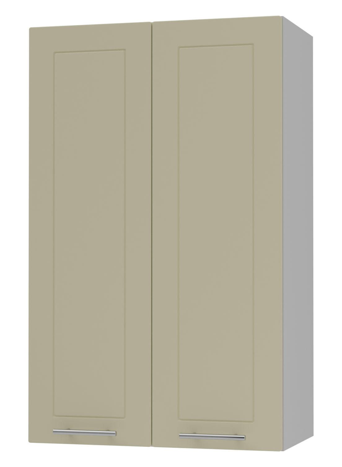 Feldmann-Wohnen Küchenhängeschrank Creme, Grau 60x96x32.5 cm