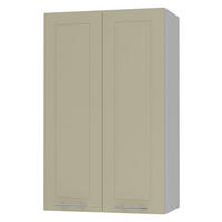 KÜCHENHÄNGESCHRANK Kvantum W4/60 Weiß Matt / Grau Matt 60 / 32,5 / 96cm - Creme/Grau, Holz/Holzwerkstoff (60/96/32.5cm) - Feldmann-Wohnen