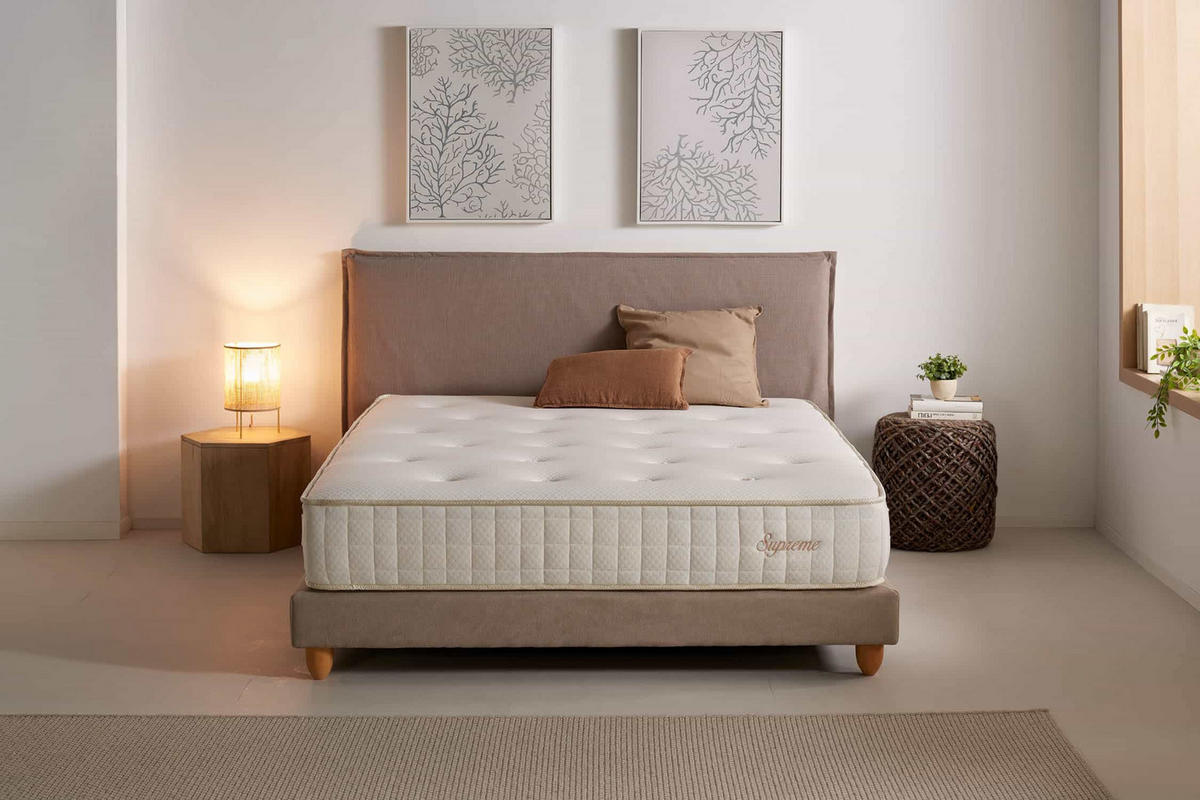 MATRATZE Supreme Taschenfederkern, 80x190cm - Beige, Textil (80/190cm) - Moonia
