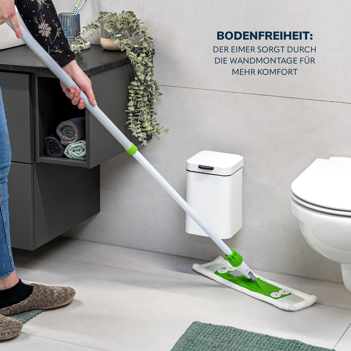 WAND-KOSMETIKEIMER 3 Liter, weiß - Weiß, Metall (16/24/23cm) - bremermann