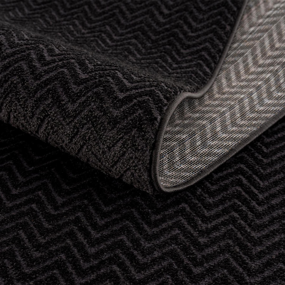 KURZFLOR-TEPPICH Fancy 805 Schwarz 140x200 cm - Schwarz, Textil (140/200cm) - carpet city