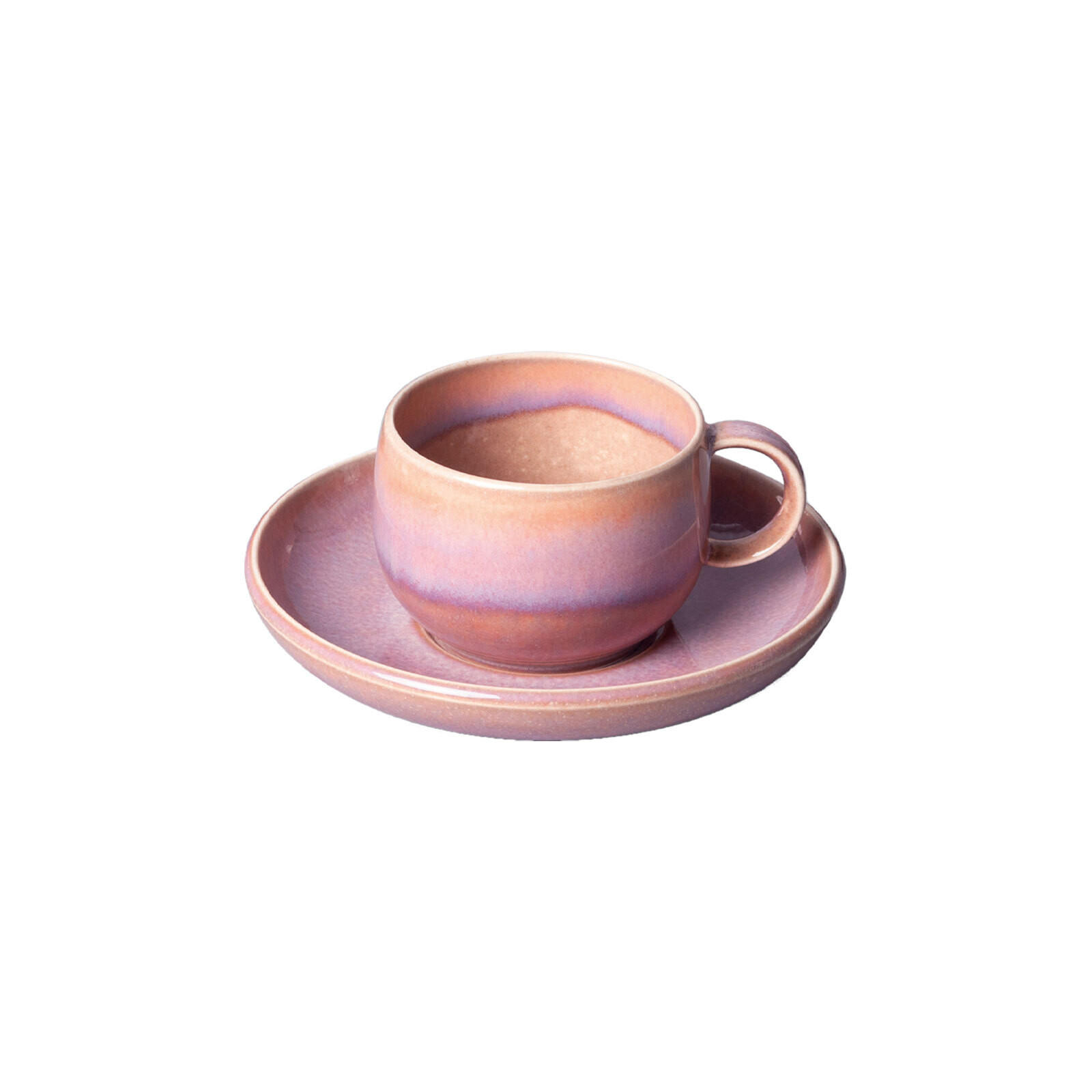 KAFFEETASSE MIT UNTERTASSE Perlemor Coral rosa 190 ml - Rosa, Keramik (16.1/9.4/16.1cm) - like.Villeroy & Boch