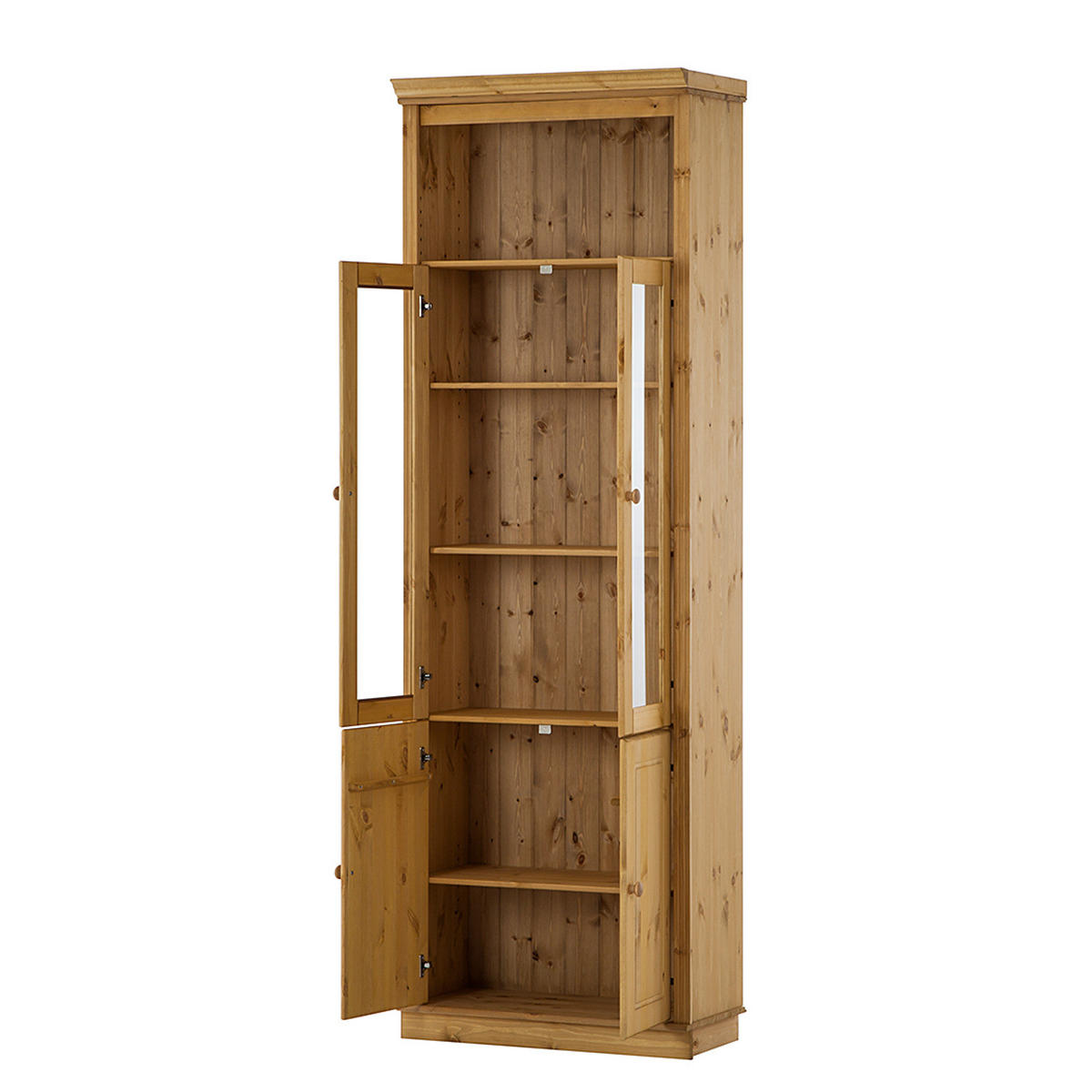 STANDVITRINE - Kiefer massiv - Kieferfarben, Holz (74/223/37cm) - home24