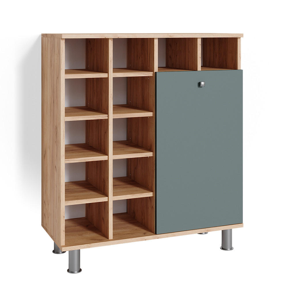 BADSCHRANK Fynn Grün 78.4 x 91.6 cm - Grün, Holzwerkstoff (78.4/91.6/34cm) - Vicco
