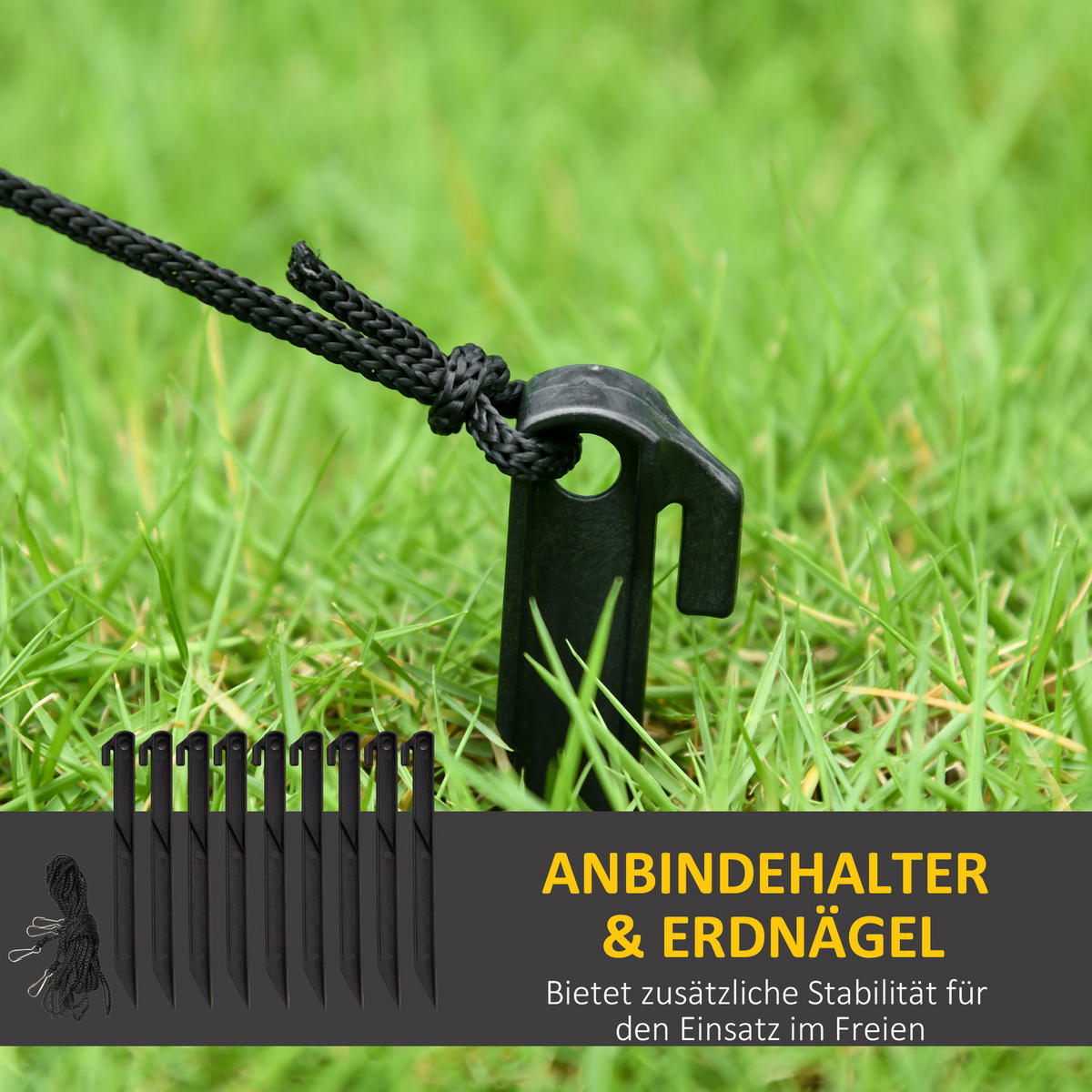 WEIHNACHTSMANN mit Schlitten & Rentier, aufblasbar, weiße LED-Beleuchtung, 210 x 80 x 140 cm - Multicolor, Kunststoff (80/140/210cm) - Outsunny