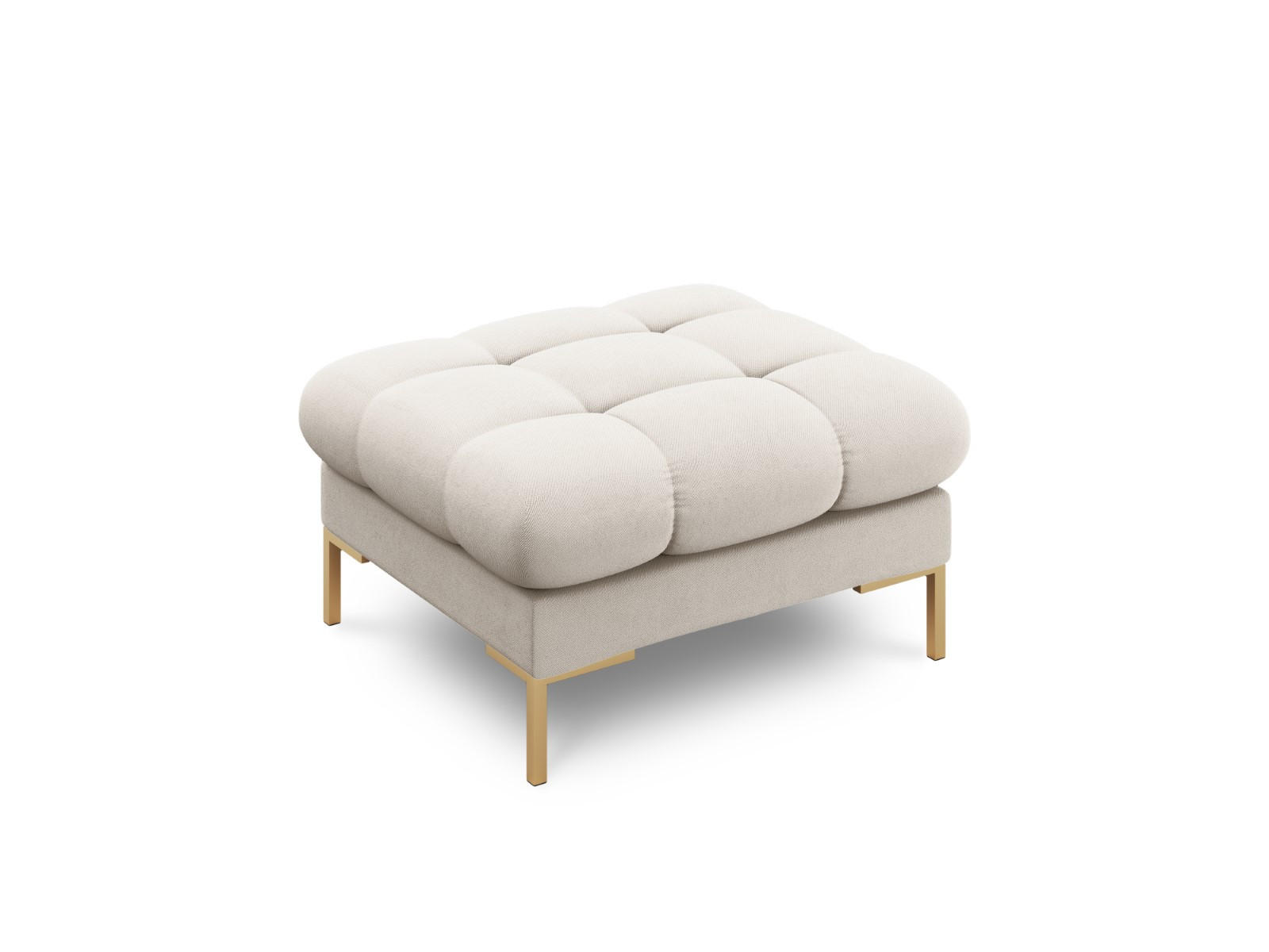 POUF Mamaia aus strukturiertem Stoff beige - Beige, Textil (60/41/60cm) - Micadoni