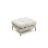 POUF Mamaia aus strukturiertem Stoff beige - Beige, Textil (60/41/60cm) - Micadoni