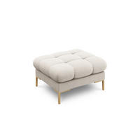 POUF Mamaia aus strukturiertem Stoff beige - Beige, Textil (60/41/60cm) - Micadoni