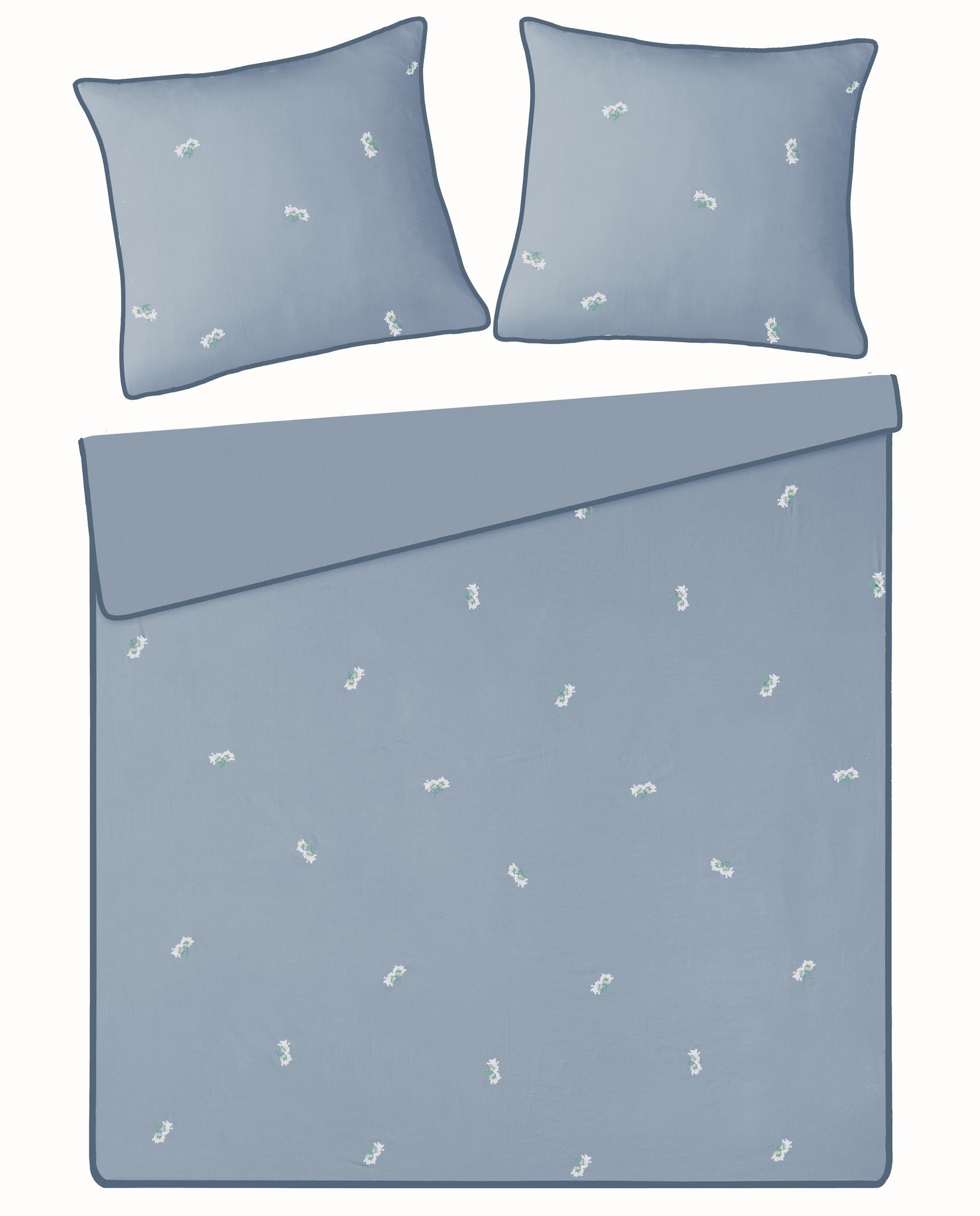 BETTWÄSCHE Frescot - Hellblau, Textil (200/220cm) - home&you