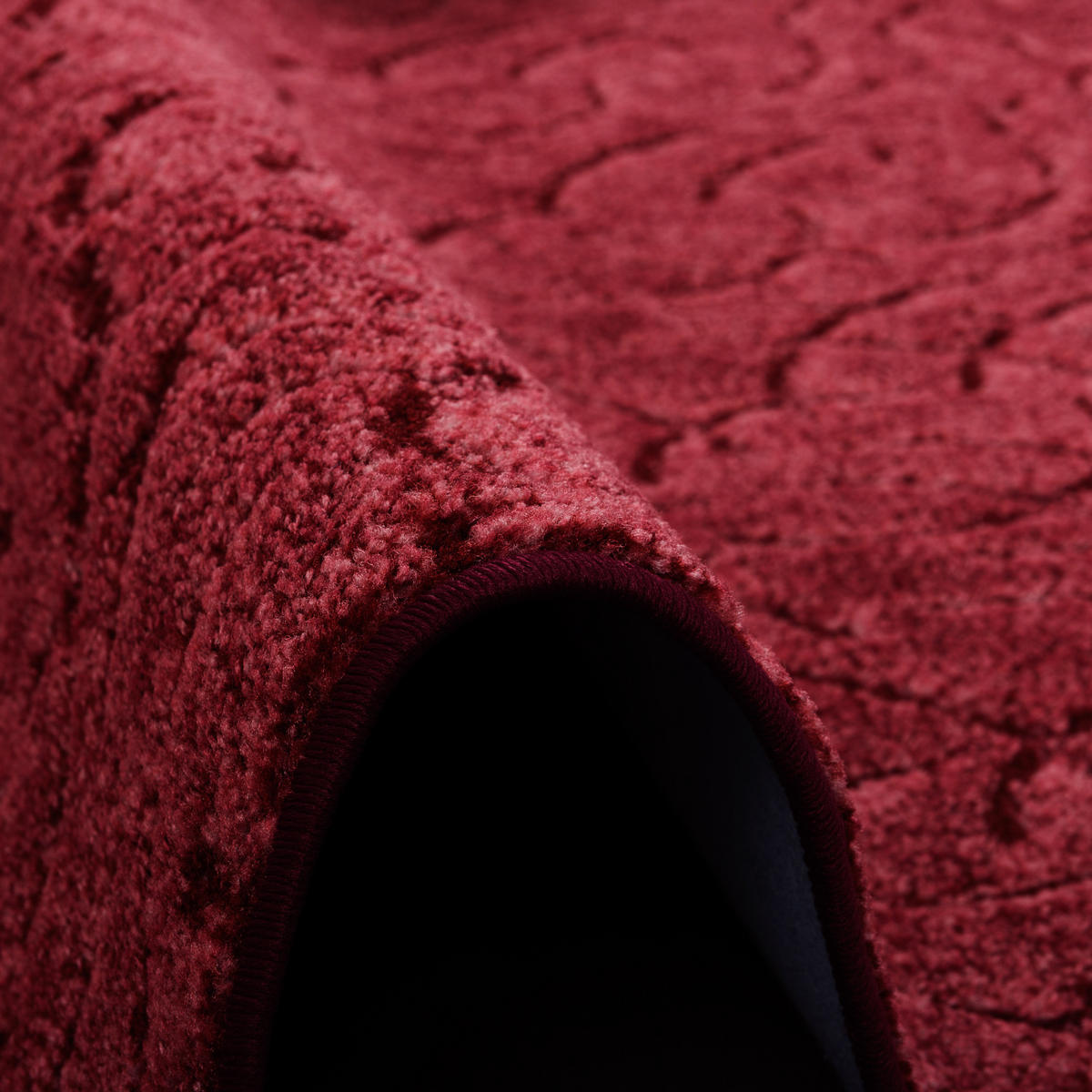 KONTURENSCHNITT HOCHFLOR LANGFLOR TEPPICH FRIEDA - Rot, Textil (200/300cm) - Snapstyle