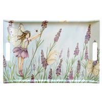 TABLETT Elfe, rechteckige Serviertablett mit Griff 54x35 cm - Lila, Kunststoff (35/3/54cm) - Lashuma