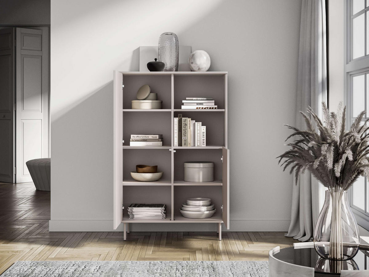 KOMMODE – 90 cm – Orvella – Kaschmir - Kaschmir, Holzwerkstoff (90/138/40cm) - hi-markt