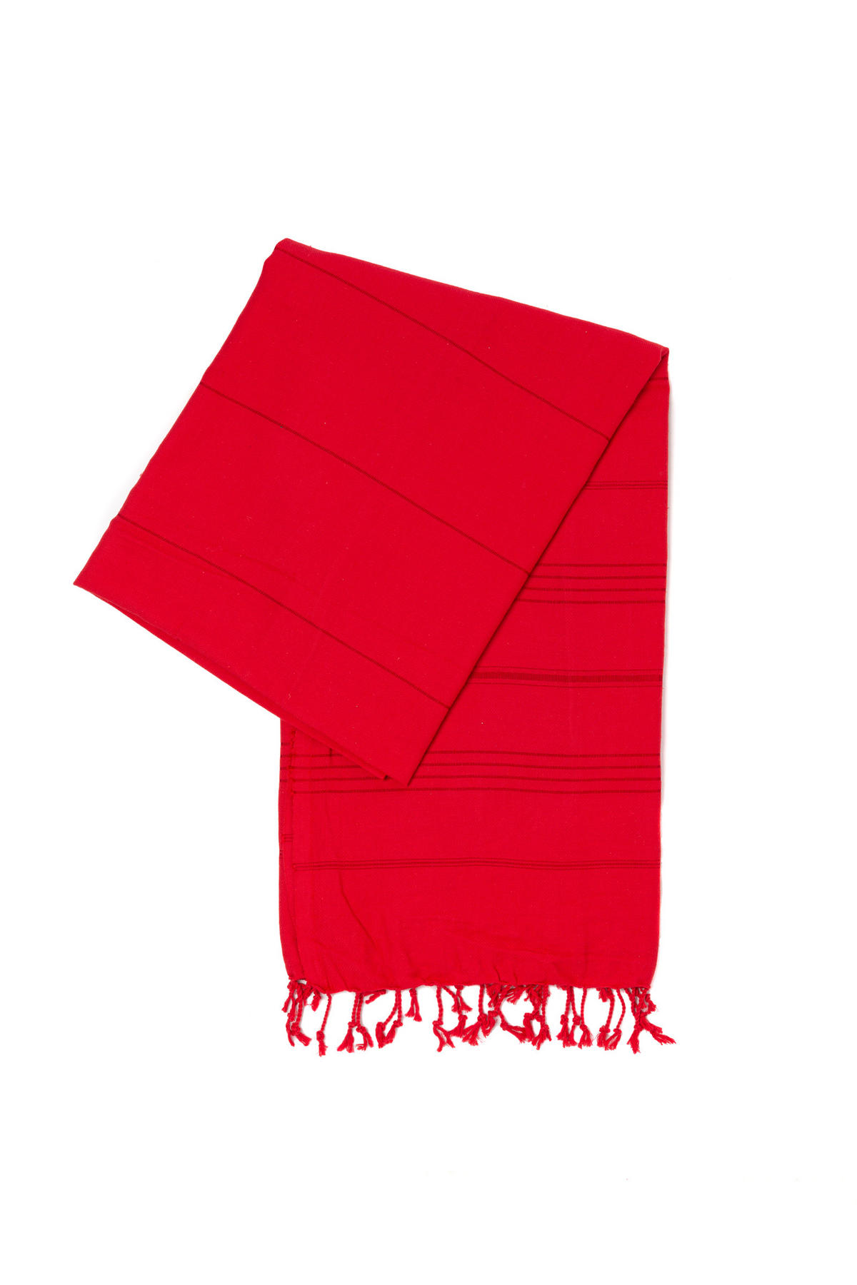 UNIFARBE Rot Strandtuch Hamamtuch Saunatuch für Babys geeignet 100%Baumwolle - Rot, Textil (100/180cm) - Villa Möbel