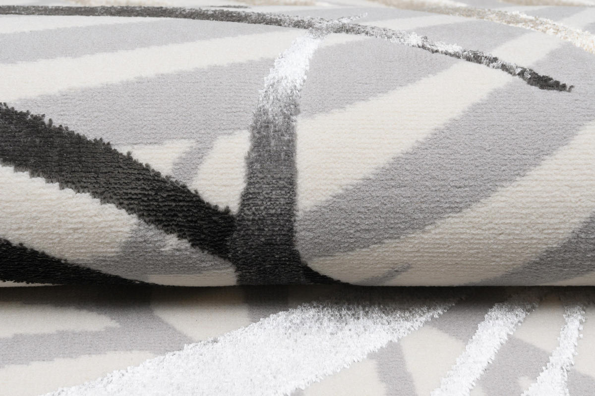 TEPPICH GOLDEN Creme Schwarz 160/230 cm - Creme/Schwarz, Kunststoff (160/230cm) - Tapiso