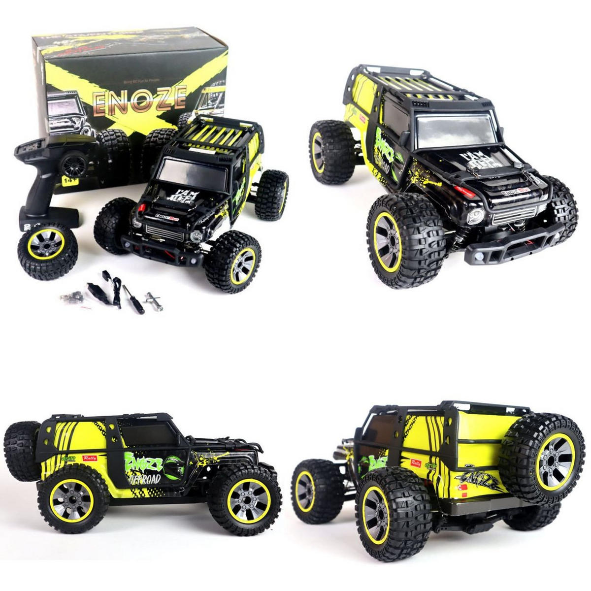 RC BUGGY Extreme 204E 1:10 schwarz Allradantrieb, bis 48 km/h, Stoßdämpfer, Fernbedienung, Akku enthalten - Schwarz, Kunststoff (28/15/38cm) - Es-Toys