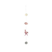 WANDGIRLANDE Jersey Flamingo Small - Rosa, Textil (100/2/10cm) - nordic coast company