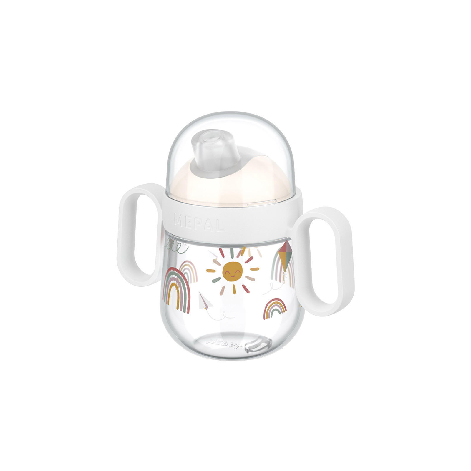 ANTITROPF-TRINKLERNBECHER Mio (2025) Sunshine & Rainbow 200 ml - Beige, Kunststoff (0.2L) - Mepal