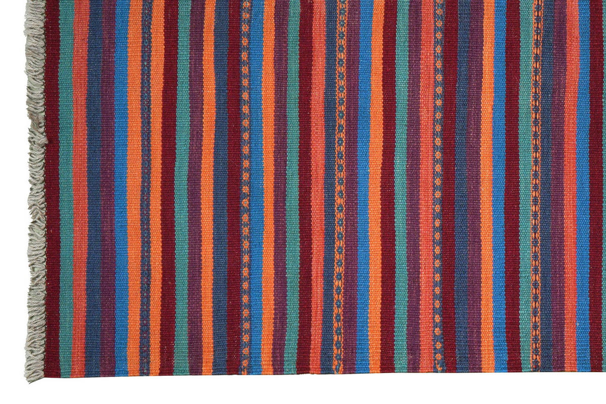 HANDWEBTEPPICH Kelim Gashgai Mehrfarbig 190/60 cm Schurwolle - Multicolor, Textil (60/190cm) - Looma