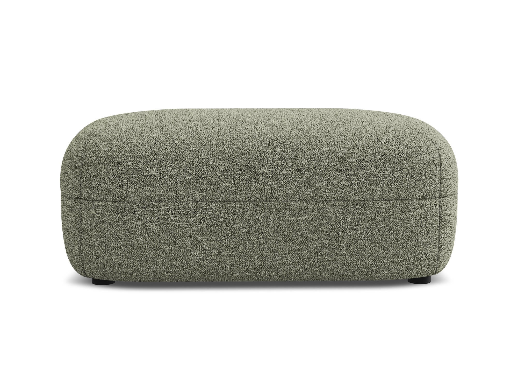 POUF Strukturstoff Stoff Grün - Beige/Schwarz, Kunststoff/Textil (92/40/48cm) - Makamii
