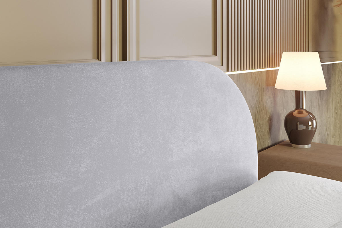 BOXSPRINGBETT mit Matratze und Lattenrost - NOX-Z KING-180x200 - Grau Monolith - Grau, Holzwerkstoff (180/200cm) - ALTDECOR
