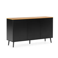 SIDEBOARD Desi 3 türen schwarze Farbe - Schwarz, Holzwerkstoff (140/80/40cm)