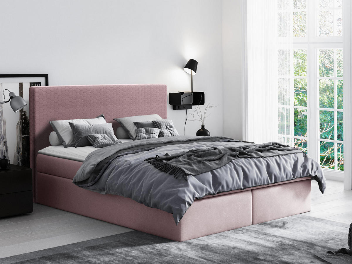 BOXBETT Cosmo - Rosa, Holz (200/200cm) - MIRJAN24